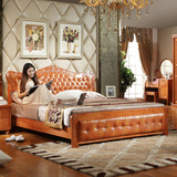 欧式床实木1.8米双人橡木大床1.5单人床法式公主婚床软靠卧室家具