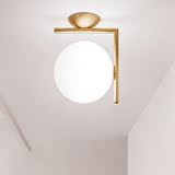 现代简欧led圆灯美式入户玄关灯过道走廊阳台小吸顶创意房间卧室