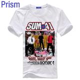 三棱镜 Sum 41 魔数41 流行朋克乐队 摇滚 原创 潮牌 短袖纯棉T恤