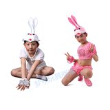 六一儿童动物表演服装小兔子舞台演出服卡通舞蹈服饰男女童小白兔