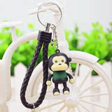 创意大嘴猴钥匙挂件 男女汽车钥匙链 可爱猴子萌公仔钥匙扣