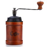 台湾BE实木铸铁磨豆机手摇咖啡豆研磨机复古家用手动咖啡机磨粉机