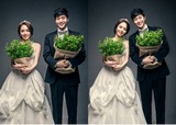 新款影楼摄影道具 拍摄写真道具 外景韩式婚纱道具流行麻袋花艺筐