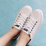夏秋新款小白鞋女低帮韩版运动板鞋球鞋松糕厚底白色学生帆布鞋女