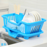 大号塑料碗柜沥水碗架带盖碗筷餐具收纳盒放碗碟架滴水碗盘置物架