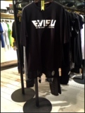 16年春夏香港代购EVISU 黑底白色商标字母圆领短袖女T恤79折33672