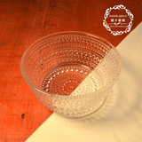 品质复古珠点玻璃碗水果沙拉玻璃碗 冰激凌碗 甜品碗 圆点小吃碗