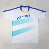 正品YONEX 110246BCR-011白色男款圆领衫 尤尼克斯110246羽毛球服