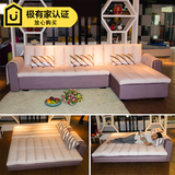 布艺沙发床小户型组合折叠沙发床 宜家双人多功能沙发床1.8可拆洗