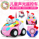 电动遥控汽车女孩儿童小孩子音乐卡通KT猫赛车玩具1-2-3-4-5周岁