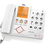 TCL电话机 208 座机 免电池 大屏背光 老人机 大字键 亲情号码