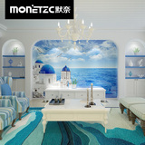 地中海风格 瓷砖电视背景墙 现代简约 3D水晶客厅立体雕刻壁画