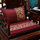 中式高档红木沙发坐垫新古典实木椅垫罗汉床真丝刺绣布艺加厚海绵