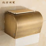 兆古世家欧式复古全铜卷纸器纸巾架卫生间浴室防水加长仿古纸巾盒