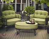 欧式铁艺沙发椅阳台户外庭院客厅软包沙发咖啡馆会所沙发椅套件