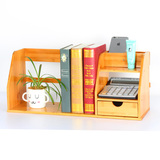 新款楠竹桌面简易书架书柜置物架桌上创意学生办公文件收纳小书架