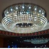 豪华水晶灯圆形LED灯吸顶灯客厅灯大厅灯酒店灯具别墅灯饰工程灯