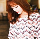 特惠 2016夏款韩国正品代购Cherrykoko彩色几何条纹衬衫C64PRBL16