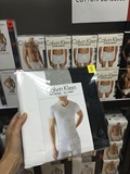Calvin Klein美国代购正品CK纯棉男内衣背心短袖打底T恤黑白灰3件