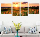 沙发后墙壁装饰画客厅壁画现代简约组合田园风格卧室挂画温馨风景