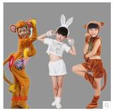 六一儿童动物服装小白兔演出服小猴子表演服儿童小兔子卡通造型服
