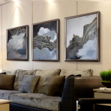 客厅装饰画抽象沙发背景三联画挂画壁画现代简约祥云时尚风景墙画