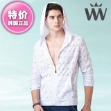 韩国进口WIFFWAFF羽毛球服 男款运动衣服长袖上衣卫衣2015新品