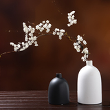 简约现代美式乡村陶瓷花瓶黑白色家居摆件餐桌插花装饰日式花器