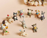 欧式田园树脂卡通可爱小动物摆件手机店柜台装饰品摆设拍摄道具