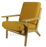GE-290单人沙发北欧简约风格经典多人实木沙发椅子休闲办公沙发
