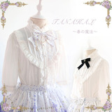 5月新款【塔莉卡.L】～春之魔法～lolita立领蕾丝中袖衬衫