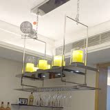 新品不锈钢玻璃北欧美式现代客厅餐厅灯简约创意个性酒吧吧台吊灯