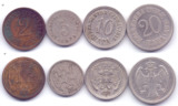 塞尔维亚1883-1912年2-5-10-20帕拉4枚一套#n5