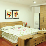 宜家风格板式床1.5米1.8米2米简易床现代简约双人床全屋定制家具