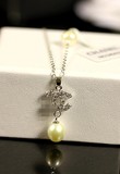 包邮 S925韩版天然珍珠吊坠 女人纯银项链掉坠时尚气质百搭锁骨链