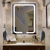 BOLEN 卫生间无框LED灯镜浴室镜洗手间厕所镜卫浴镜防雾带灯镜子