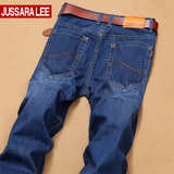 jussaraLee弹力夏季牛仔裤男薄款修身直筒宽松青年男装休闲男裤子