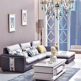 北欧简约现代布艺沙发小户型客厅贵妃转角大户型实木组合客厅家具
