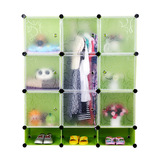 包邮 DIY树脂魔片简易衣柜/组装储物柜/塑料格子柜挂衣橱柜带鞋柜
