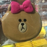 【现货】韩国line friends布朗熊可妮兔丘可零钱包卡上海正品代购