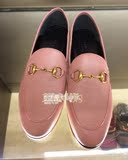 Gucci古奇女鞋16新款 香港专柜正品代购 马蹄扣真皮低跟鞋包邮