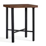 奶茶店漫咖啡厅桌椅组合复古实木方桌子正方形铁艺餐桌