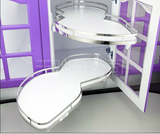 新款转角橱柜厨房拉篮不锈钢拉篮厨柜阻尼滑轨道飞碟转角置物架
