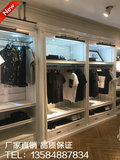 新款展柜品牌男装烤漆木纹服装店货架展示柜衣架展示架上墙落地式