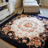 蓝色 欧式玫瑰 简欧地毯 美国国旗 客厅卧室书房 加厚拉舍尔地毯