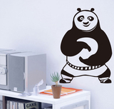 功夫熊猫墙贴太极黑白现代简约时尚大气儿童卡通客厅卧室书房包邮