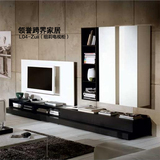 电视柜 北欧现代简约 大小户型客厅组合背景墙柜地柜北京家具定制