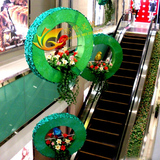 商场春季中庭美陈装饰 中空吊饰 开业布置 绿色花球仿真植物系列