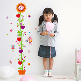 向日葵测量身高贴儿童房卧室幼儿园装饰田园植物花卉创意墙贴纸