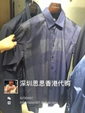 香港代购BURBERRY/博柏利男士图案拼格纹棉质短袖衬衫40088511